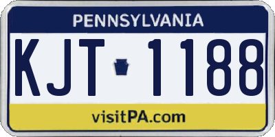 PA license plate KJT1188