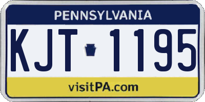 PA license plate KJT1195