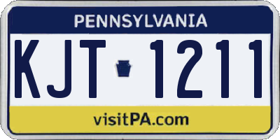 PA license plate KJT1211
