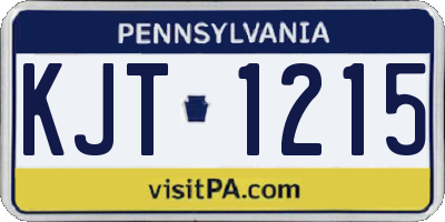 PA license plate KJT1215