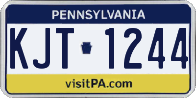 PA license plate KJT1244