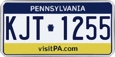 PA license plate KJT1255