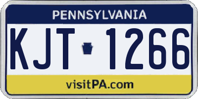 PA license plate KJT1266