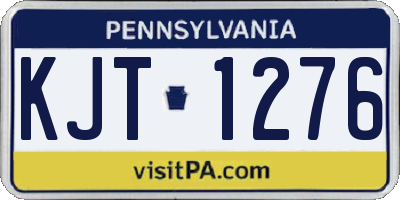 PA license plate KJT1276