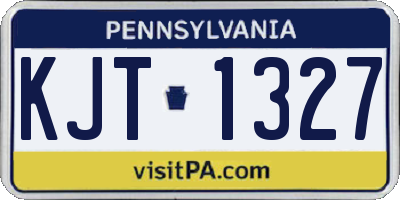 PA license plate KJT1327