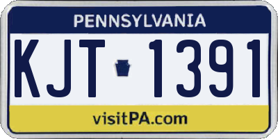 PA license plate KJT1391