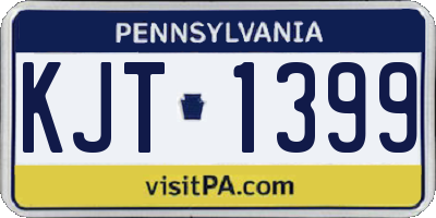PA license plate KJT1399