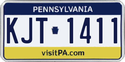 PA license plate KJT1411