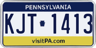 PA license plate KJT1413