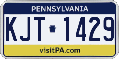 PA license plate KJT1429
