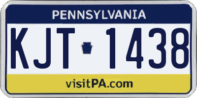 PA license plate KJT1438