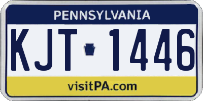 PA license plate KJT1446