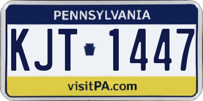 PA license plate KJT1447