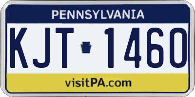 PA license plate KJT1460