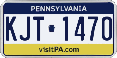 PA license plate KJT1470