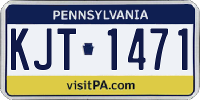 PA license plate KJT1471