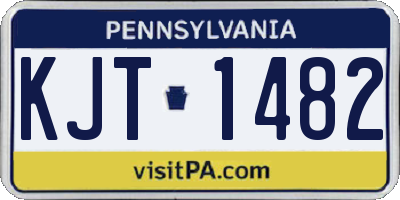 PA license plate KJT1482