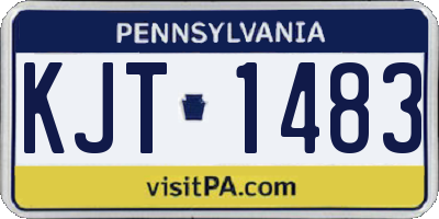 PA license plate KJT1483