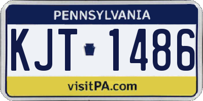 PA license plate KJT1486