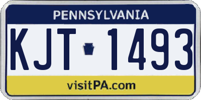 PA license plate KJT1493