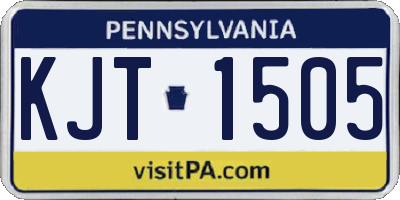 PA license plate KJT1505