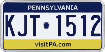 PA license plate KJT1512