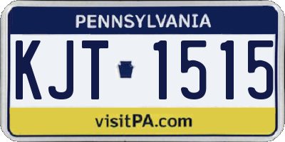 PA license plate KJT1515