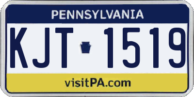 PA license plate KJT1519
