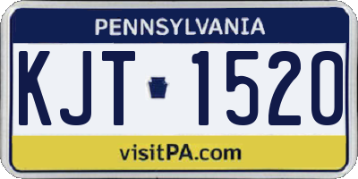 PA license plate KJT1520