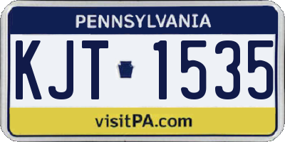 PA license plate KJT1535