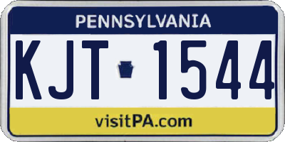 PA license plate KJT1544