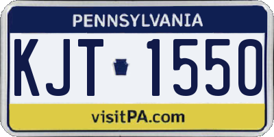 PA license plate KJT1550