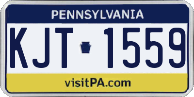 PA license plate KJT1559