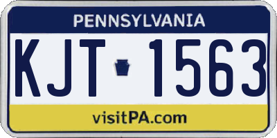 PA license plate KJT1563