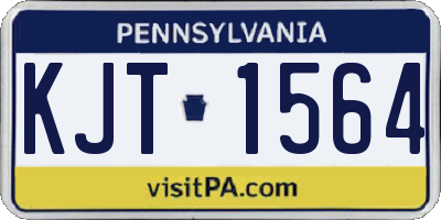 PA license plate KJT1564