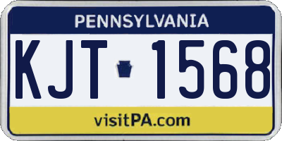 PA license plate KJT1568