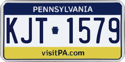 PA license plate KJT1579