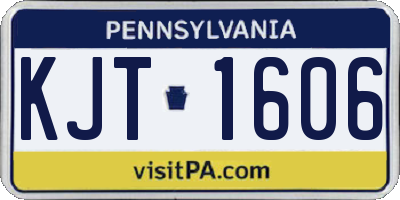 PA license plate KJT1606