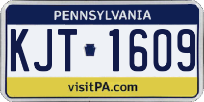 PA license plate KJT1609