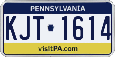 PA license plate KJT1614