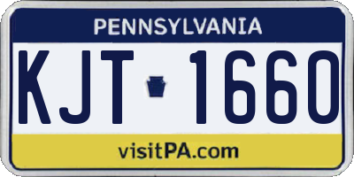 PA license plate KJT1660