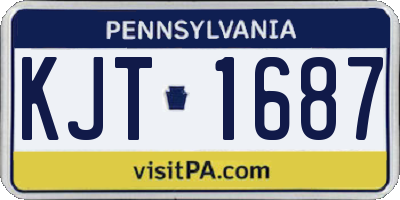 PA license plate KJT1687