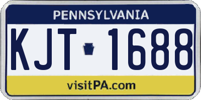 PA license plate KJT1688