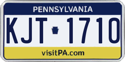 PA license plate KJT1710
