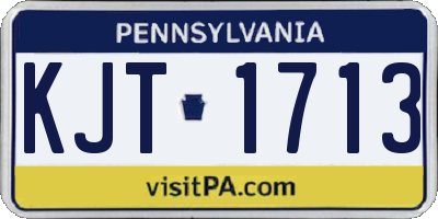 PA license plate KJT1713