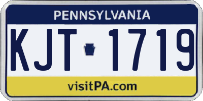 PA license plate KJT1719