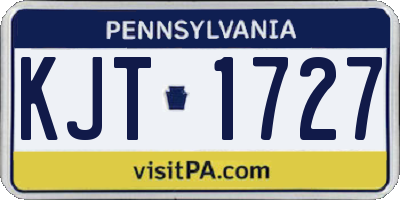 PA license plate KJT1727