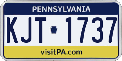 PA license plate KJT1737