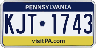 PA license plate KJT1743