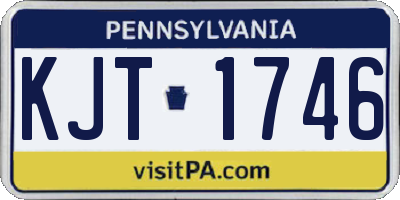 PA license plate KJT1746